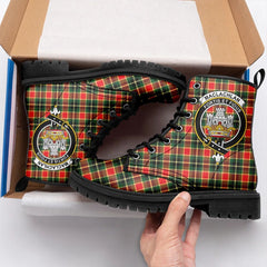 MacLachlan Hunting Modern Tartan Crest Leather Boots