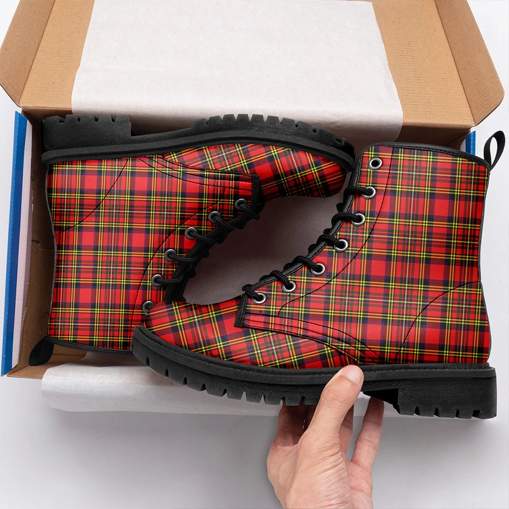 Hepburn Tartan Leather Boots