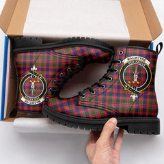 MacIntyre Modern Tartan Crest Leather Boots