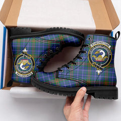 Edmonstone Tartan Crest Leather Boots