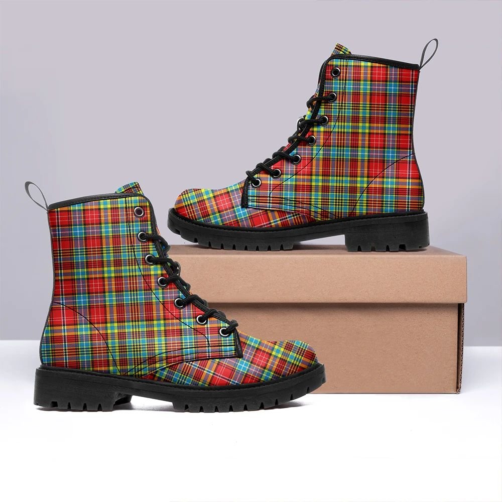 Ogilvie Tartan Leather Boots