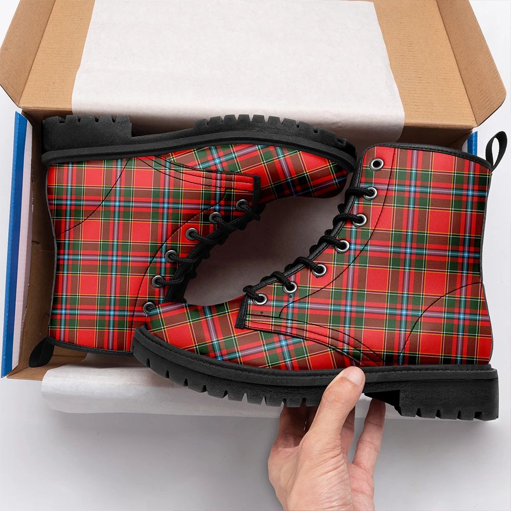 Drummond Of Perth Tartan Leather Boots