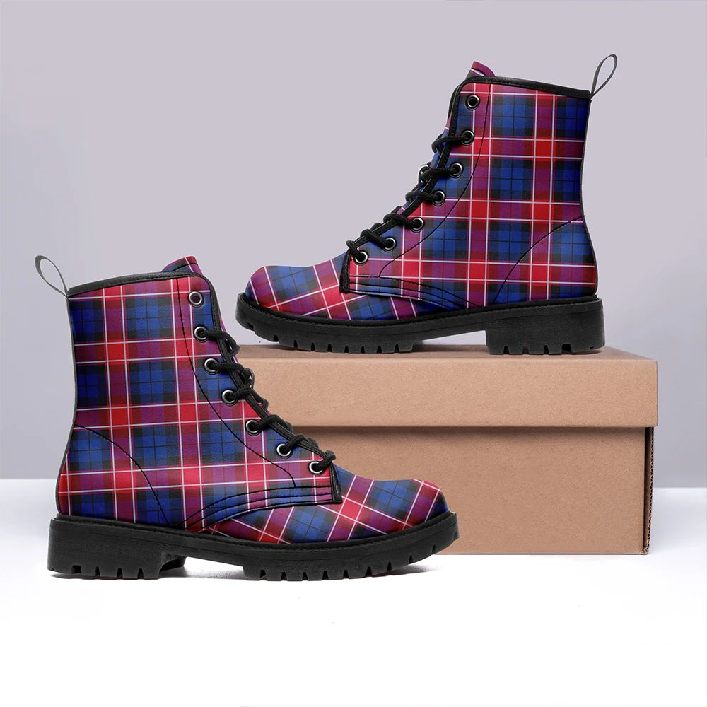 Graham Of Menteith Red Tartan Leather Boots