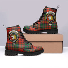 Stewart Of Appin Ancient Tartan Crest Leather Boots