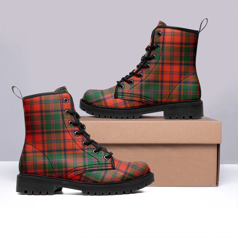 Stewart Of Appin Ancient Tartan Leather Boots