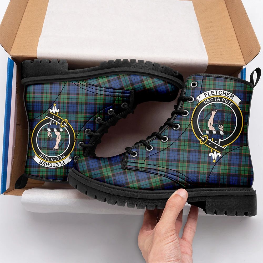 Fletcher Ancient Tartan Crest Leather Boots