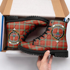 Morrison Red Ancient Tartan Crest Leather Boots