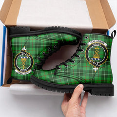 Galloway District Tartan Crest Leather Boots