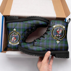 Cockburn Ancient Tartan Crest Leather Boots