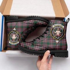 MacFarlane Hunting Modern Tartan Crest Leather Boots