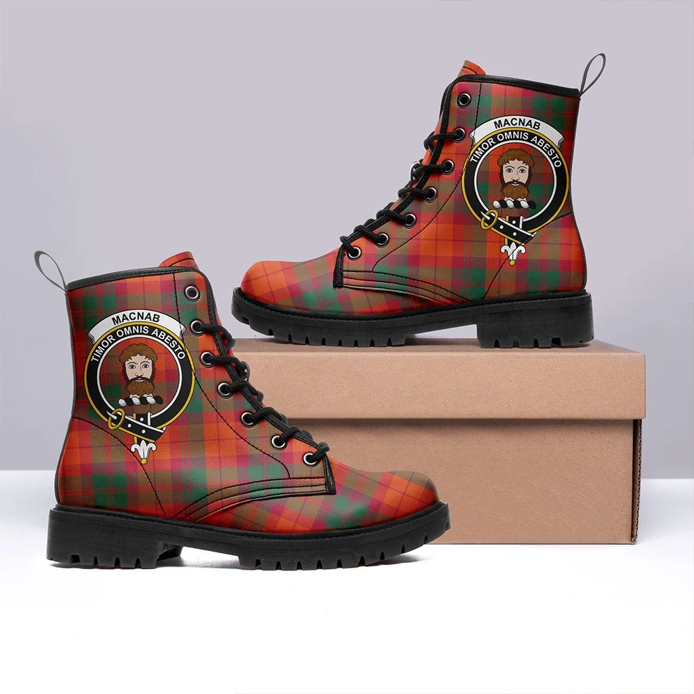 MacNab Ancient Tartan Crest Leather Boots