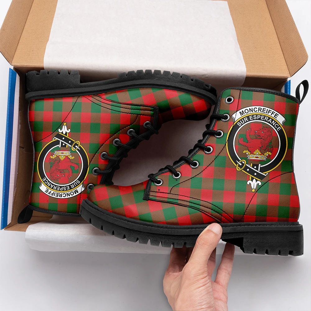 Moncrieffe Tartan Crest Leather Boots