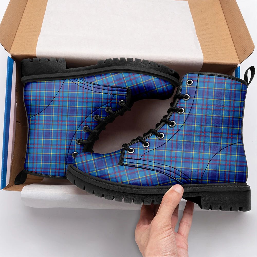 Mercer Modern Tartan Leather Boots