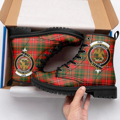 Hay Modern Tartan Crest Leather Boots