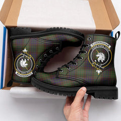 Cunningham Hunting Modern Tartan Crest Leather Boots