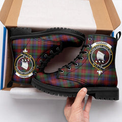 Tennant Tartan Crest Leather Boots