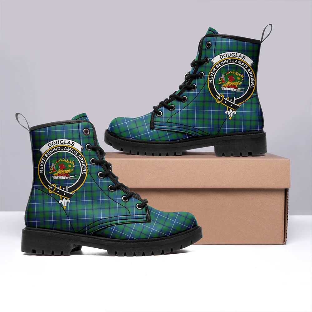 Douglas Ancient Tartan Crest Leather Boots