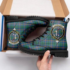 Carmichael Ancient Tartan Crest Leather Boots