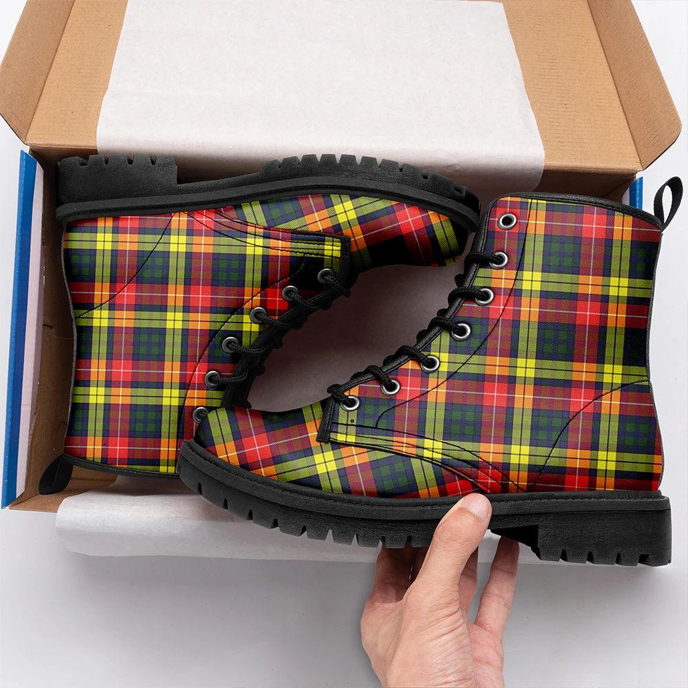 Buchanan Modern Tartan Leather Boots