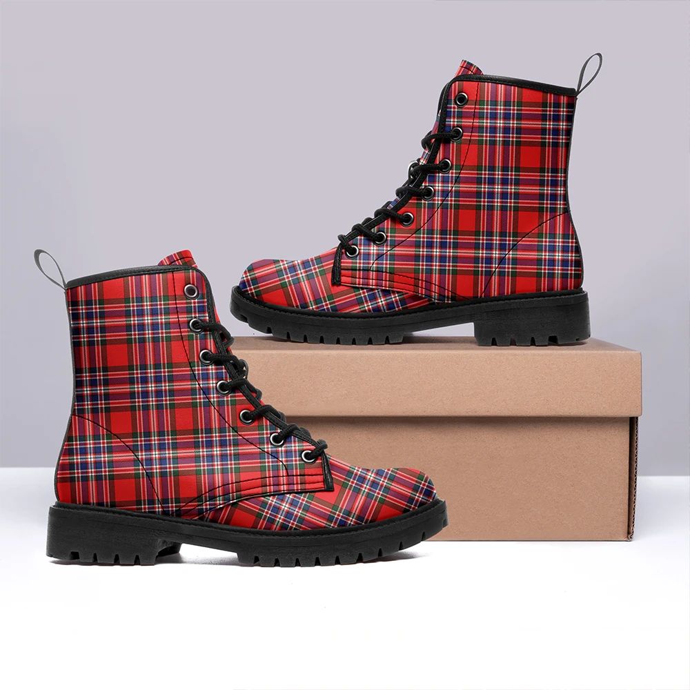 MacFarlane Modern Tartan Leather Boots