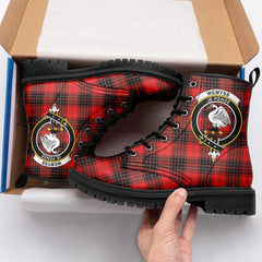 Wemyss Modern Tartan Crest Leather Boots