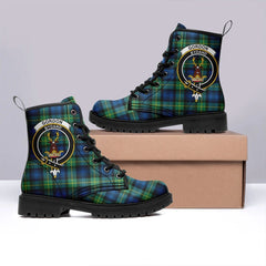 Gordon Ancient Tartan Crest Leather Boots