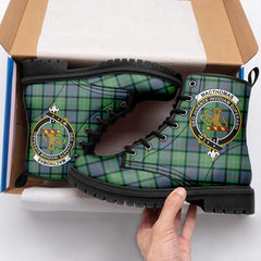 MacThomas Ancient Tartan Crest Leather Boots