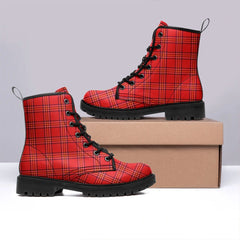 Burnett Modern Tartan Leather Boots