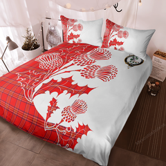 Burnett Tartan Crest Bedding Set - Thistle Style