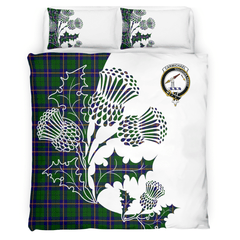 Carmichael Tartan Crest Bedding Set - Thistle Style