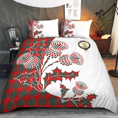 Cumming Tartan Crest Bedding Set - Thistle Style