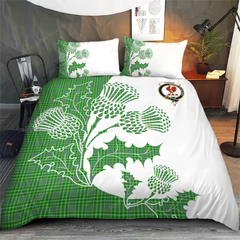 Currie Or Curry Tartan Crest Bedding Set - Thistle Style