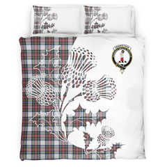 Dennistoun Tartan Crest Bedding Set - Thistle Style