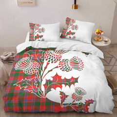 Dalzell Tartan Crest Bedding Set - Thistle Style