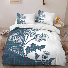 Douglas Tartan Crest Bedding Set - Thistle Style