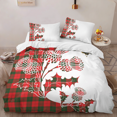 Erskine Tartan Crest Bedding Set - Thistle Style