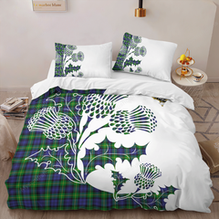 Gordon Tartan Crest Bedding Set - Thistle Style