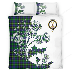 Gordon Tartan Crest Bedding Set - Thistle Style