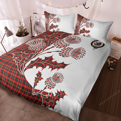 Innes Tartan Crest Bedding Set - Thistle Style