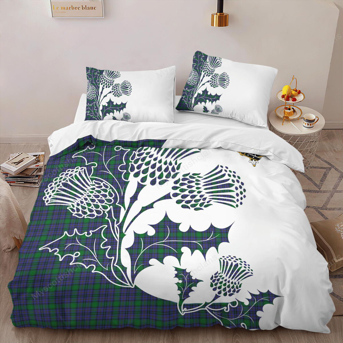 Hope Tartan Crest Bedding Set - Thistle Style