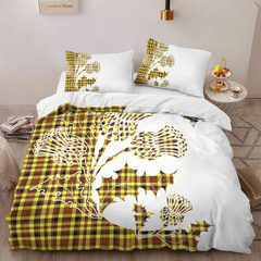 Jardine Tartan Crest Bedding Set - Thistle Style