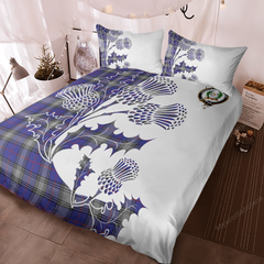 Kinnaird Tartan Crest Bedding Set - Thistle Style