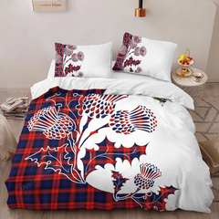 MacLachlan Tartan Crest Bedding Set - Thistle Style