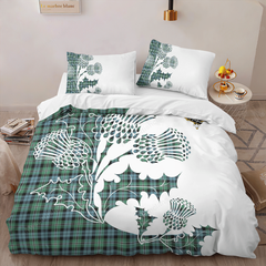 Melville Tartan Crest Bedding Set - Thistle Style