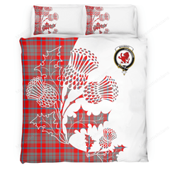 Moubray Tartan Crest Bedding Set - Thistle Style