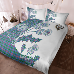 Pitcairn Tartan Crest Bedding Set - Thistle Style