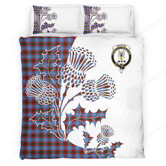 Preston Tartan Crest Bedding Set - Thistle Style