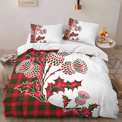 Rattray Tartan Crest Bedding Set - Thistle Style