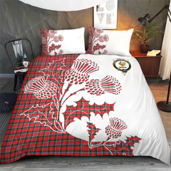 Sinclair Tartan Crest Bedding Set - Thistle Style