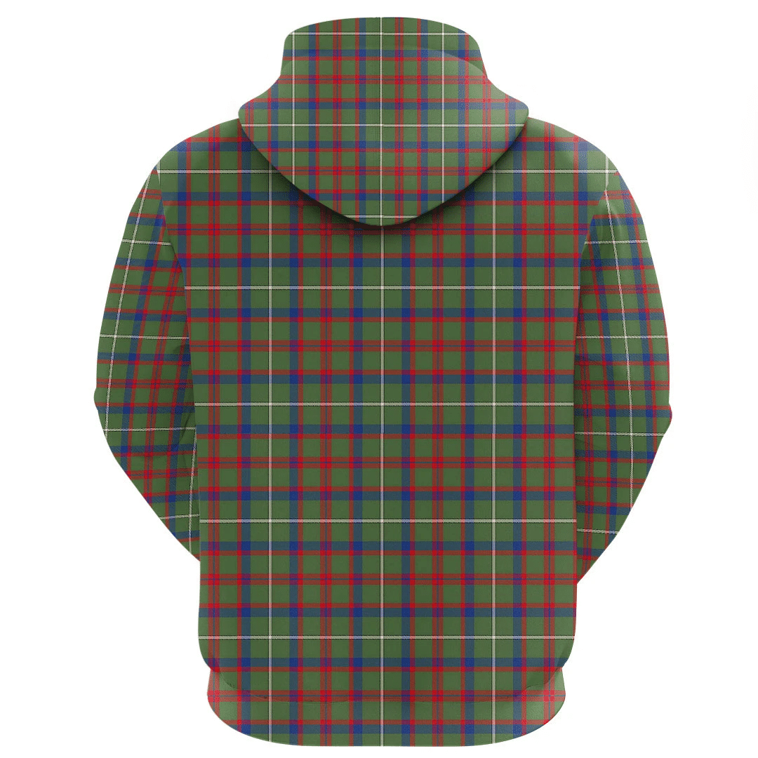 Shaw Green Modern Tartan Hoodie